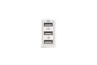 CHARGEUR TRIPLE USB 3.4A 1 MODULE CLARA 43