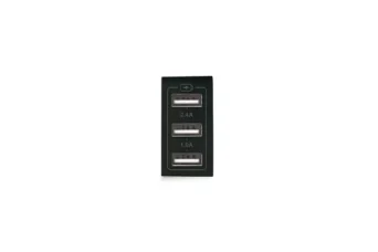 CHARGEUR TRIPLE USB 3.4A 1 MODULE NERA 43