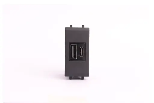 CHARGEUR USB ULTRA RAPIDE (PD) 20W TYPE A+C 1 MODULE NERA 43