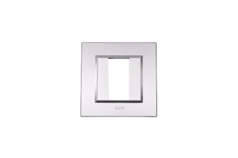 PLAQUE BELLA 43 CARREE ARGENT OPAQUE 1 MODULE