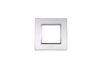 PLAQUE BELLA 43 CARREE ARGENT OPAQUE 2 MODULES