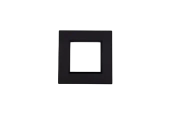 PLAQUE BELLA 43 CARREE NOIR MAT 2 MODULES