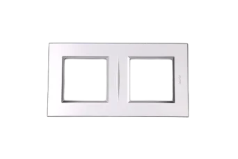 PLAQUE BELLA 43 CARREE ARGENT OPAQUE 2+2 MODULES