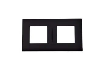 PLAQUE BELLA 43 CARREE NOIR MAT 2+2 MODULES