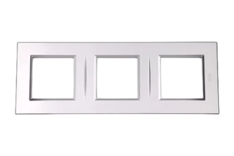 PLAQUE BELLA 43 CARREE ARGENT OPAQUE 2+2+2 MODULES