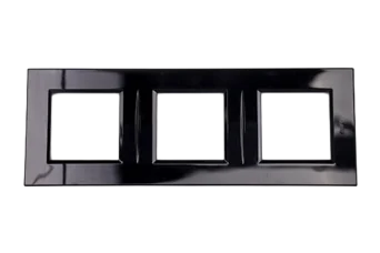 PLAQUE BELLA 43 CARREE NOIRE 2+2+2 MODULES