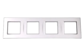 PLAQUE BELLA 43 CARREE ARGENT OPAQUE 2+2+2+2 MODULES