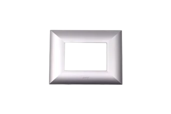 PLAQUE LUMINA 43 RECTANGULAIRE ARGENT OPAQUE 3 MODULES