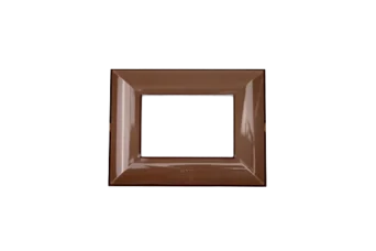 PLAQUE LUMINA 43 RECTANGULAIRE MARRON 2D 3 MODULES