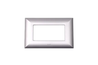 PLAQUE LUMINA 43 RECTANGULAIRE ARGENT OPAQUE 4 MODULES
