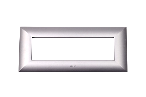 PLAQUE LUMINA 43 RECTANGULAIRE ARGENT OPAQUE 7 MODULES