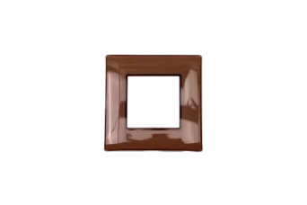 PLAQUE LINA 43 CARREE MARRON 2D 2 MODULES