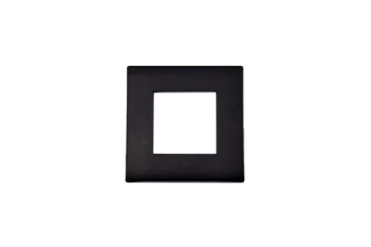 PLAQUE LINA 43 CARREE NOIR MAT 2 MODULES