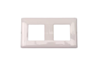 PLAQUE LINA 43 CARREE BLANC 2D 2+2 MODULES