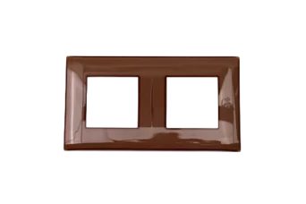 PLAQUE LINA 43 CARREE MARRON 2D 2+2 MODULES