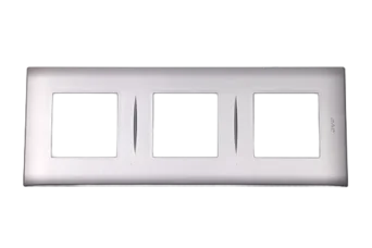 PLAQUE LINA 43 CARREE ARGENT OPAQUE 2+2+2 MODULES