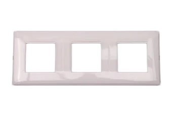 PLAQUE LINA 43 CARREE BLANC 2D 2+2+2 MODULES