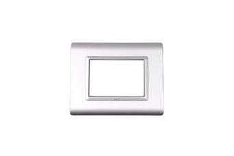 PLAQUE SERENA 43 RECTANGULAIRE ARGENT OPAQUE 3 MODULES
