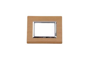 PLAQUE SERENA 43 RECTANGULAIRE CHENE CLAIR CADRE CHROME 3 MODULES
