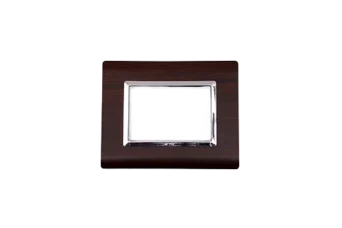 PLAQUE SERENA 43 RECTANGULAIRE WENGE CADRE CHROME 3 MODULES