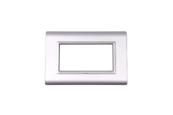 PLAQUE SERENA 43 RECTANGULAIRE ARGENT OPAQUE 4 MODULES