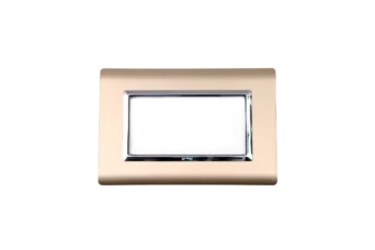 PLAQUE SERENA 43 RECTANGULAIRE CHAMPAGNE CADRE CHROME 4 MODULES