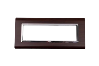 PLAQUE SERENA 43 RECTANGULAIRE WENGE CADRE CHROME 7 MODULES