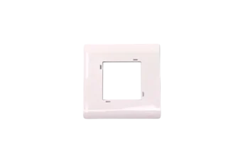 PLAQUE SERENA 43 CARREE SANS CADRE BLANC 2 MODULES