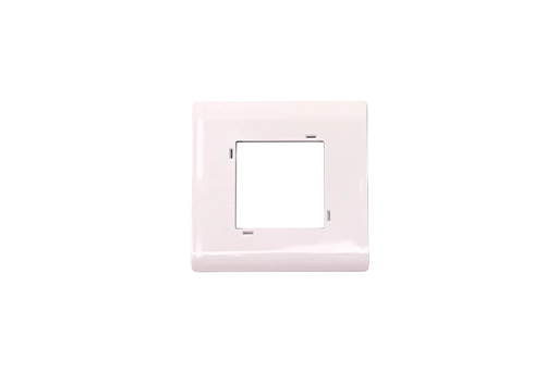PLAQUE SERENA 43 CARREE SANS CADRE BLANC 2 MODULES