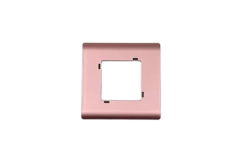 PLAQUE SERENA 43 CARREE SANS CADRE ROSE METALLISE 2 MODULES