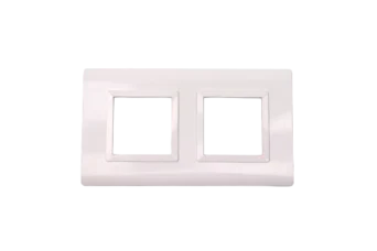 PLAQUE SERENA 43 CARREE SANS CADRE BLANC 2+2 MODULES