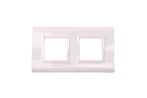 PLAQUE SERENA 43 CARREE SANS CADRE BLANC 2+2 MODULES