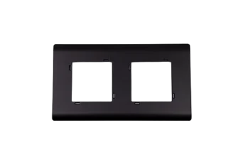 PLAQUE SERENA 43 CARREE SANS CADRE NOIR MAT 2+2 MODULES