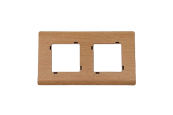 PLAQUE SERENA 43 CARREE SANS CADRE CHENE CLAIR 2+2 MODULES