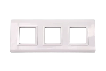PLAQUE SERENA 43 CARREE SANS CADRE BLANC 2+2+2 MODULES