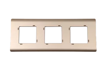 PLAQUE SERENA 43 CARREE SANS CADRE CHAMPAGNE 2+2+2 MODULES