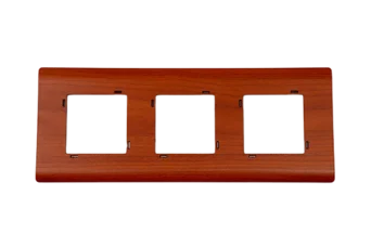 PLAQUE SERENA 43 CARREE SANS CADRE ACAJOU 2+2+2 MODULES