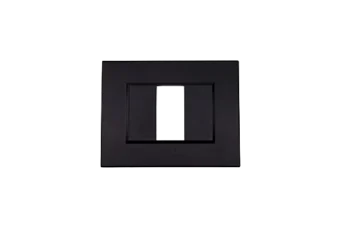 PLAQUE BELLA 43 RECTANGULAIRE NOIR MAT 1 MODULE