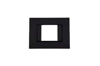 PLAQUE BELLA 43 RECTANGULAIRE NOIR MAT 2 MODULES