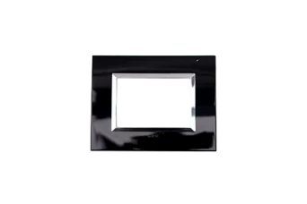 PLAQUE BELLA 43 RECTANGULAIRE NOIRE AVEC CADRE CHROME 3 MOD