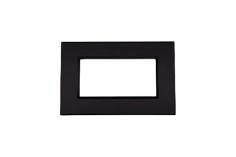 PLAQUE BELLA 43 RECTANGULAIRE NOIR MAT 3 MODULES