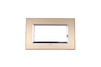 PLAQUE BELLA 43 RECTANGULAIRE CHAMPAGNE AVEC CADRE CHROME 4 MODULES