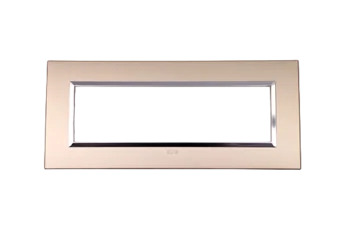 PLAQUE BELLA 43 RECTANGULAIRE CHAMPAGNE AVEC CADRE CHROME 7 MODULES