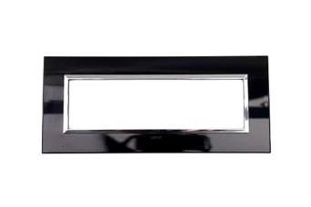 PLAQUE BELLA 43 RECTANGULAIRE NOIRE AVEC CADRE CHROME 7 M