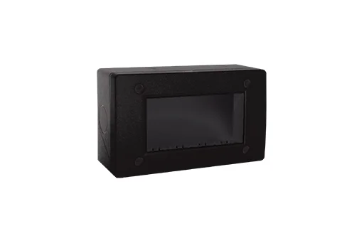 BOITE APPARENTE 4 MODULES S43 NOIR MAT