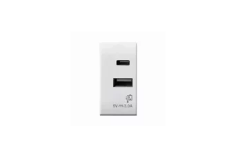CHARGEUR USB TYPE A+C 3A 1 MODULE DOMUS 44