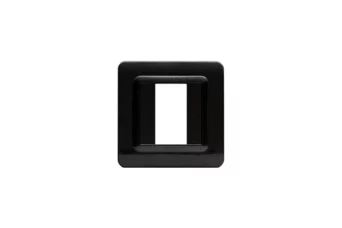PLAQUE TECHNOPOLYMERE 44 CARREE GRIS FONCE METALLISE 1 MODULE