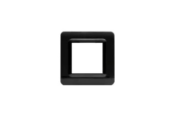 PLAQUE TECHNOPOLYMERE 44 CARREE GRIS FONCE METALLISE 2 MODULES