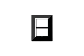 PLAQUE ZAMA 44 RECTANGULAIRE NOIR ABSOLU 3+3 MODULES