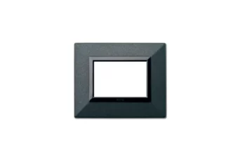 PLAQUE ZAMA 44 RECTANGULAIRE GRAPHITE 3 MODULES